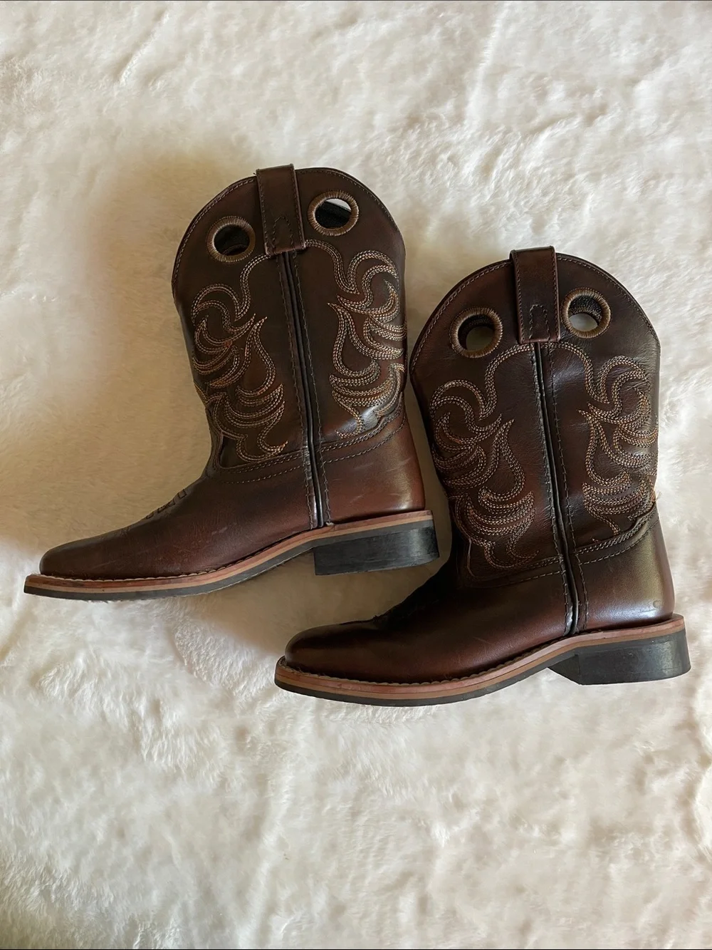 Smoky Mountain Boys Western Pull-On Leather Boots - Brown SZ 13.5